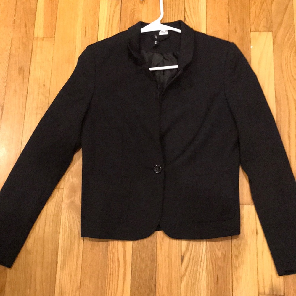 H&M Women Divided Black Career Blazer Size 6